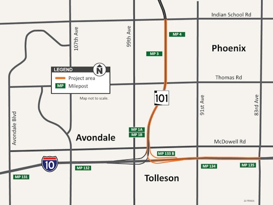 ADOT to Host Virtual Meeting on Upcoming Enhancements for Loop 101/I-10 Interchange in West Valley