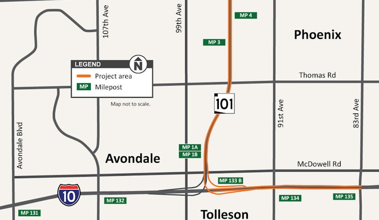 ADOT to Host Virtual Meeting on Upcoming Enhancements for Loop 101/I-10 Interchange in West Valley