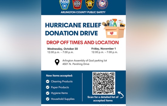 Arlington County Agencies Rally Community Support for North Carolina Hurricane Relief Donation Drive