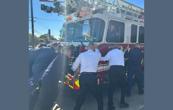 Arlington Fire Department Honors Tradition with Push-In Ceremony for New Truck 7