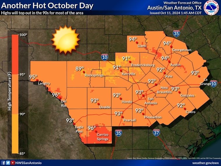 Austin Braces for Sweltering Weekend with Temperatures Rising into the Mid-90s