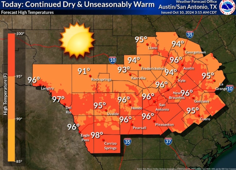 Austin Enjoys Warm Stretch as National Weather Service Forecasts Mid-90s, Air Quality Alert Issued for Metro Area