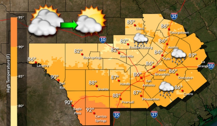 Austin Prepares for Showers and Warm Temperatures, Week Ahead Marked by Intermittent Rain and Thunderstorm Possibilities
