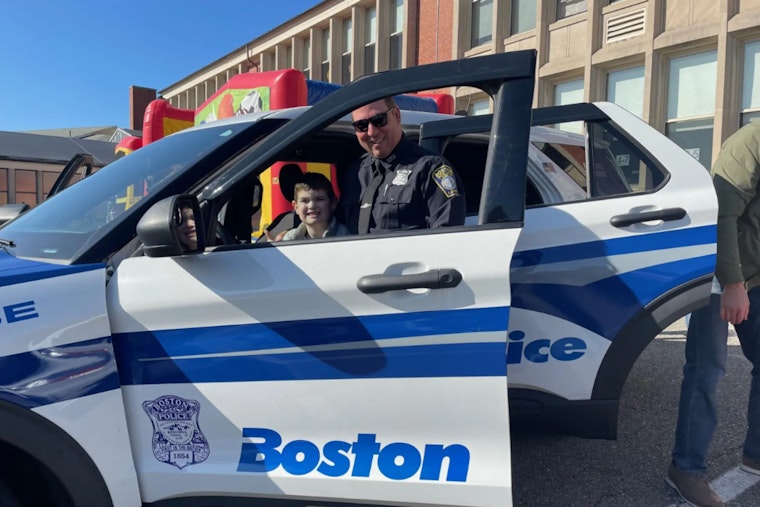 Boston Police Enhance Community Bonds at Holy Name Parish School's Touch a Truck Festival