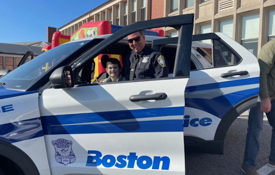 Boston Police Enhance Community Bonds at Holy Name Parish School's Touch a Truck Festival