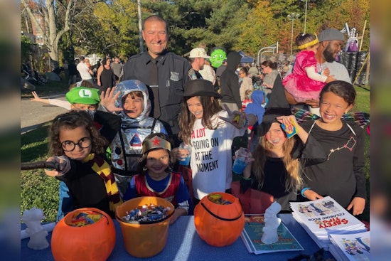 Boston Police Officers Join the Spooky Fun at the Parkway Community YMCA's Fright Night