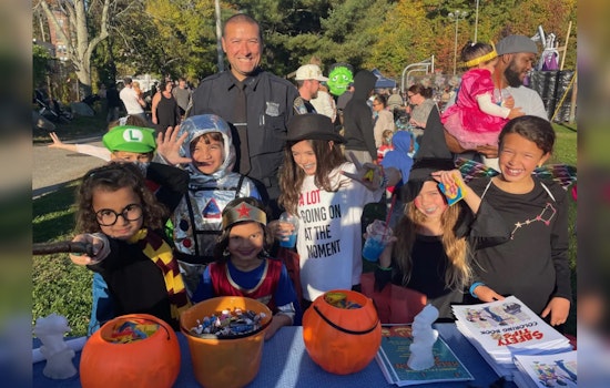 Boston Police Officers Join the Spooky Fun at the Parkway Community YMCA's Fright Night