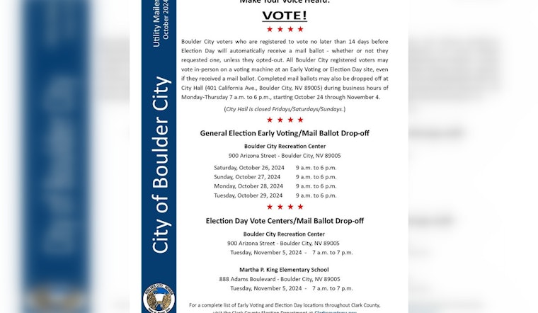 Boulder City Issues Correction After Utility Bill Misprint on Election Type