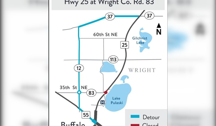 Buffalo-Monticello Roundabout at Hwy. 25 and CSAH 83 Opens Early to Ease Traffic and Improve Safety