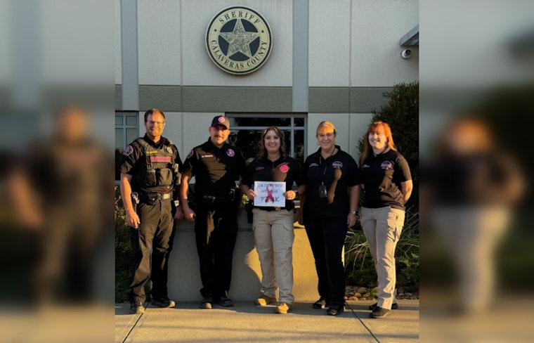 Calaveras County Sheriff's Deputies Display Pink Patches for Breast Cancer Awareness Month