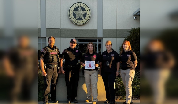 Calaveras County Sheriff's Deputies Display Pink Patches for Breast Cancer Awareness Month