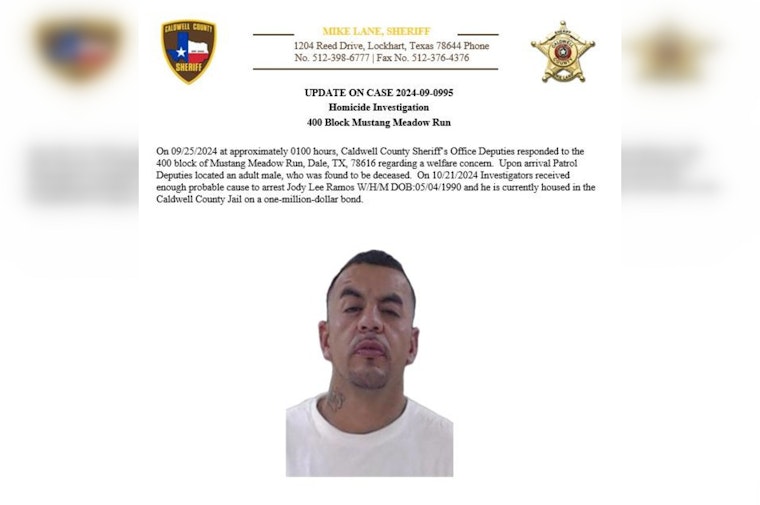 Caldwell County Man Arrested in Homicide Case, Held on $1 Million Bond