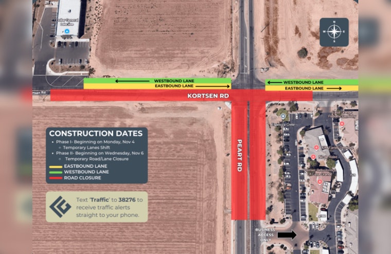 Casa Grande Braces for Traffic Shifts Amid Kortsen Road Sewer Upgrade