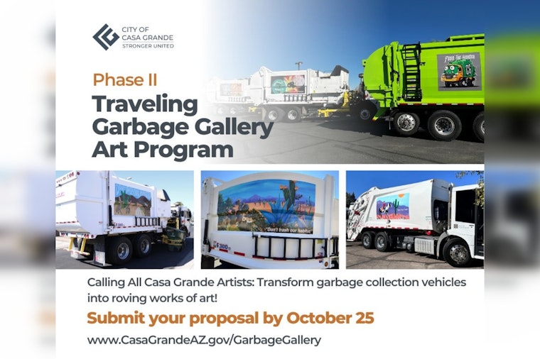 Casa Grande’s "Traveling Garbage Gallery" Returns, Inviting Local Artists to Adorn Sanitation Trucks with Art