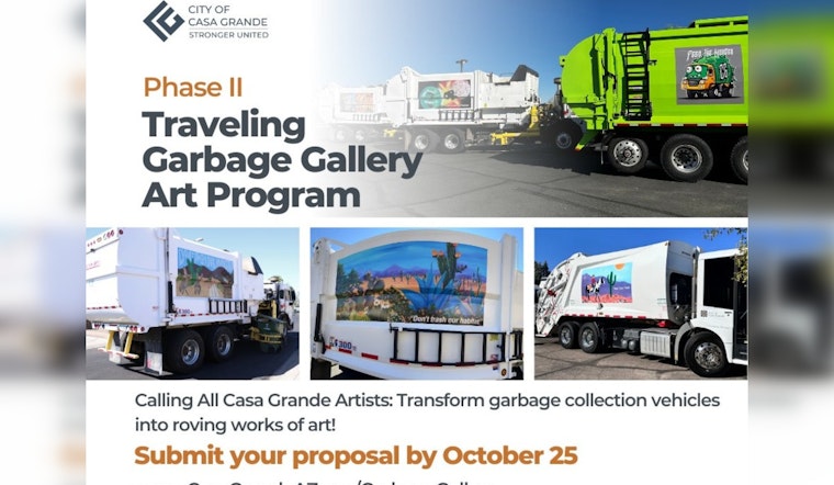 Casa Grande’s "Traveling Garbage Gallery" Returns, Inviting Local Artists to Adorn Sanitation Trucks with Art