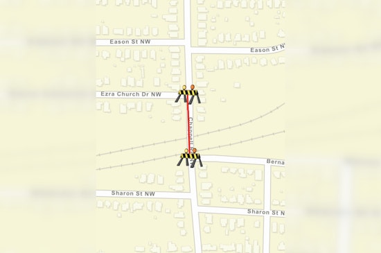 Chappell Street NW in Atlanta Closed Today for Rail Repairs Until Project Completion