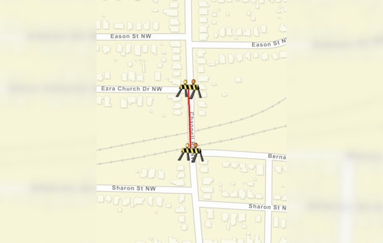 Chappell Street NW in Atlanta Closed Today for Rail Repairs Until Project Completion