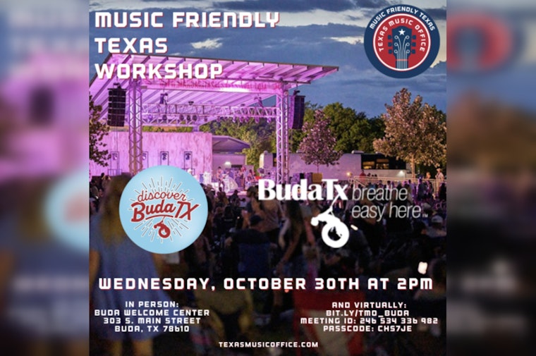 City of Buda Strives for Music Friendly Texas Community Certification with Governor Abbott's Support