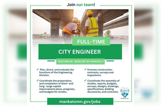 City of Mankato Seeks Visionary City Engineer to Forge Future Infrastructure and Community Growth