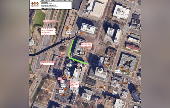 Construction Resumes at Memphis Civic Center Plaza, Commuters to Face Traffic Disruptions Starting Monday