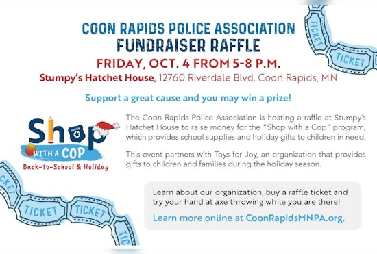 Coon Rapids Police Department Hosts Axe Throwing Fundraiser to Benefit 'Shop with a Cop' Program