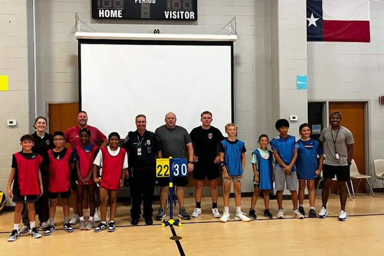 Coppell Community Cheers as Local Police and 5th Graders Team Up for Red Ribbon Week Basketball Game