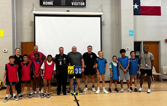 Coppell Community Cheers as Local Police and 5th Graders Team Up for Red Ribbon Week Basketball Game