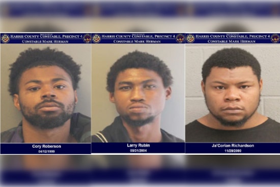 Three Suspects Detained with Stolen Goods, Await Bond Hearings in Harris County