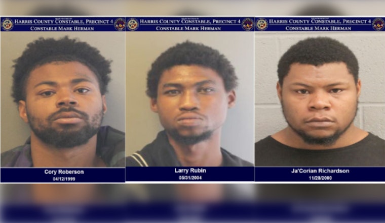 Three Suspects Detained with Stolen Goods, Await Bond Hearings in Harris County