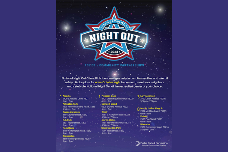 Dallas Unites for National Night Out to Strengthen Police-Community Relations and Foster Neighborhood Unity