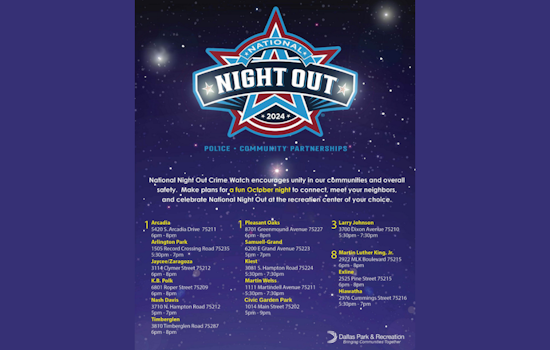 Dallas Unites for National Night Out to Strengthen Police-Community Relations and Foster Neighborhood Unity