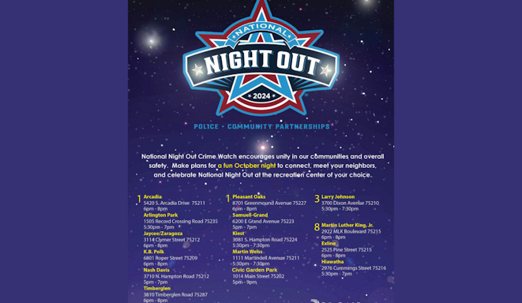 Dallas Unites for National Night Out to Strengthen Police-Community Relations and Foster Neighborhood Unity