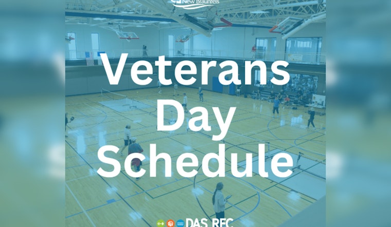 Das Rec in New Braunfels Announces Special Veterans Day Hours and Activities
