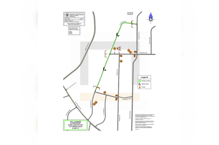 DeKalb County's North Carter Road Closure Extended by DWM Due to Water Main Project, Expect Traffic Delays