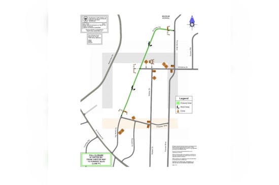 DeKalb County's North Carter Road Closure Extended by DWM Due to Water Main Project, Expect Traffic Delays