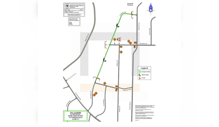 DeKalb County's North Carter Road Closure Extended by DWM Due to Water Main Project, Expect Traffic Delays