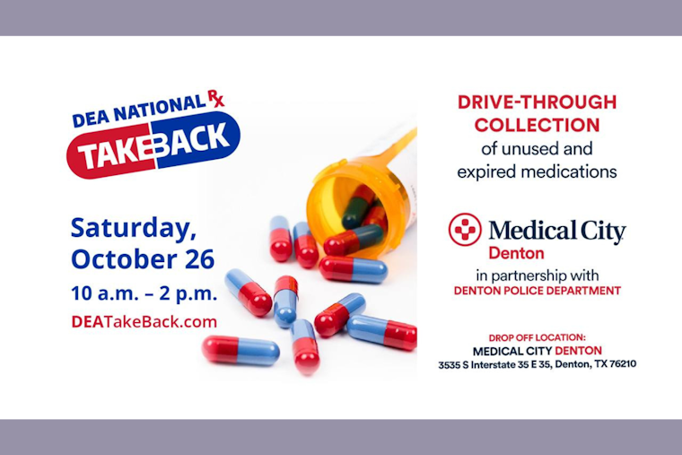 Denton Police Host Anonymity-Guaranteed Drug Take-Back Event to Combat Prescription Misuse