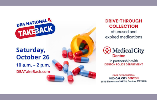 Denton Police Host Anonymity-Guaranteed Drug Take-Back Event to Combat Prescription Misuse