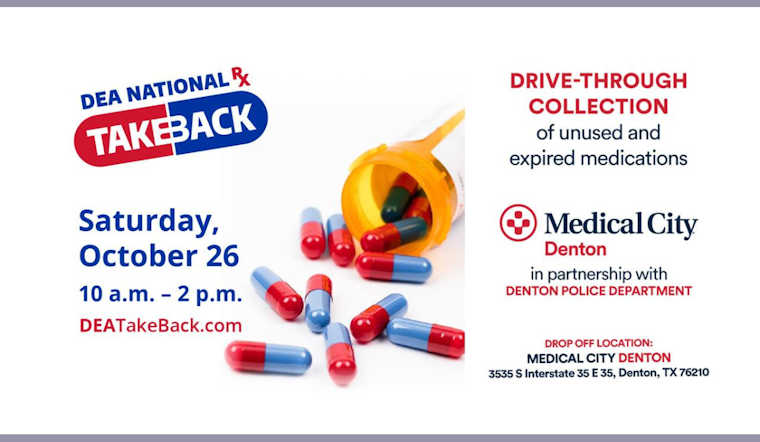Denton Police Host Anonymity-Guaranteed Drug Take-Back Event to Combat Prescription Misuse