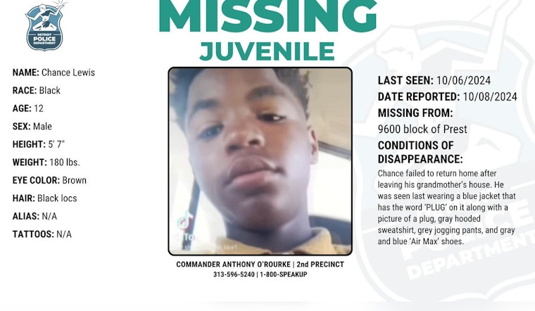 Detroit Police and Community Frantically Search for Missing 12-Year-Old Boy, Chance Lewis