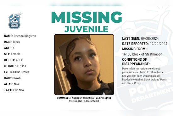 Detroit Police Launch Urgent Search for Missing 14-Year-Old Daeona Kingston