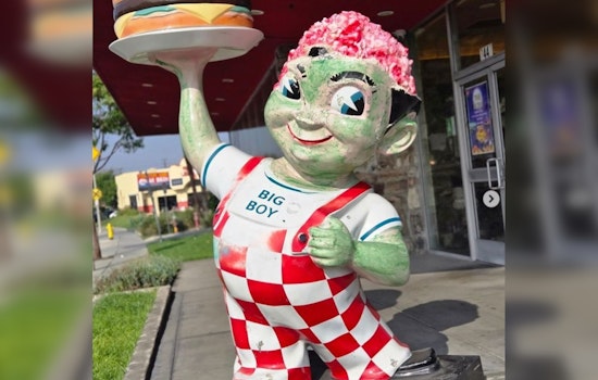Downey's Bob's Big Boy Statue Sports Frankenstein Look for Halloween After Unfortunate Incident