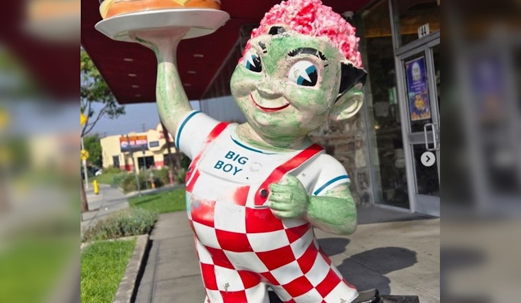 Downey's Bob's Big Boy Statue Sports Frankenstein Look for Halloween After Unfortunate Incident