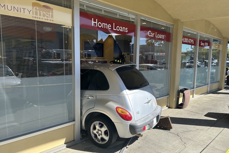 Car Crashes into Novato's Community First Bank; Deemed Accidental with No Injuries Reported
