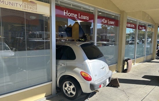Car Crashes into Novato's Community First Bank; Deemed Accidental with No Injuries Reported