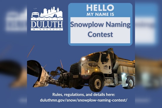 Duluth Residents Invited to Name Their Snowplows in City's First Creative Contest Ahead of Winter