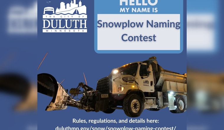 Duluth Residents Invited to Name Their Snowplows in City's First Creative Contest Ahead of Winter