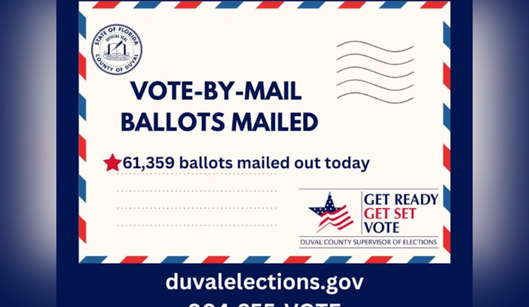 Duval County Mails Out Over 61,000 Ballots for November Election, Emphasizes Security and Convenience of Vote-By-Mail