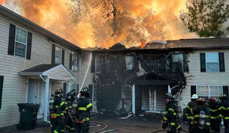 Eight Displaced as Flames Engulf Building on Piedmont Street in Knoxville, Fire Department Responds Swiftly