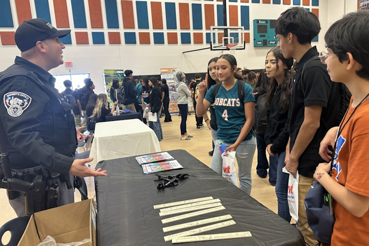El Paso County Sheriff's CIT Educates Students on Mental Health Crisis Intervention at SSG. Manuel R. Puentes Middle School Career Day